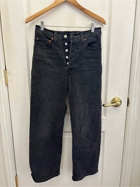 Levi’s Ribcage Straight Ankle Woman’s 27 Black Jeans